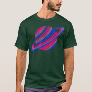 Camiseta Bandera de biseualidad LGBT del orgullo gay Saturn