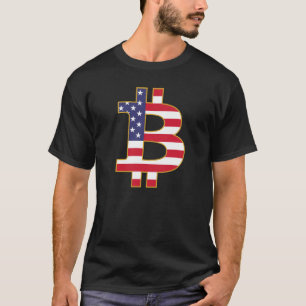 Camiseta Bandera de Bitcoin USA - Cripto Btc