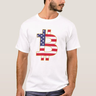 Camiseta Bandera de Bitcoin USA - Cripto Btc