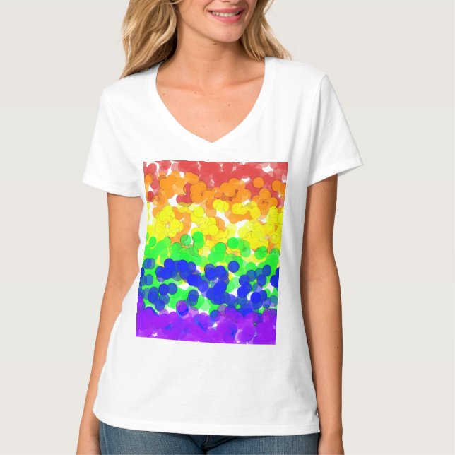 Camiseta Bandera de Bokeh del Orgullo Gay (Anverso)