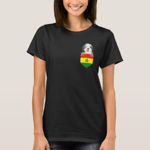 Camiseta Bandera De Bolivia Con El Pavo De Collie En El Bol