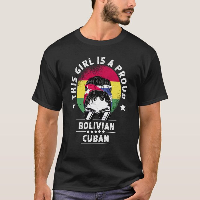 Camiseta Bandera de Bolivia Cuba Grove el orgullo ciudadano (Anverso)