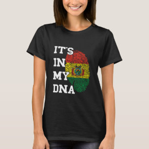 Camiseta Bandera de Bolivia está en mi ADN Orgullo bolivian