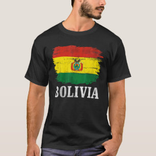 Camiseta Bandera De Bolivia Vintage Para Boliviano