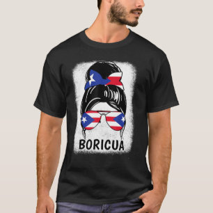 Camiseta Bandera de Boricua Puerto Rico Herencia Hispana G