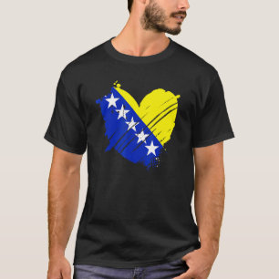 Camiseta Bandera de Bosnia y Herzegovina Me encanta el ADN 