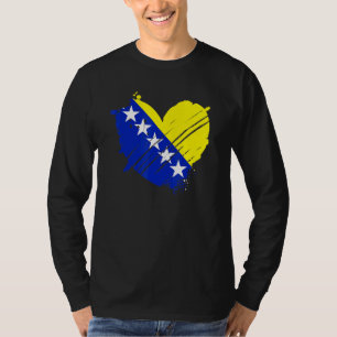 Camiseta Bandera de Bosnia y Herzegovina Me encanta el ADN 