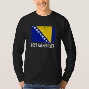 Camiseta Bandera De Bosnia Y Herzegovina Mejor Padre De La 