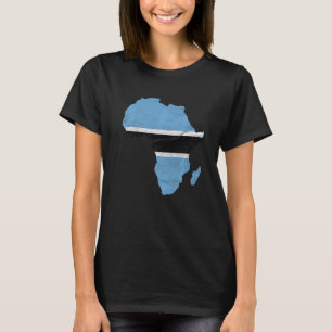 Camiseta Bandera de Botsuana África: regalo de silueta para