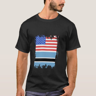 Camiseta Bandera de Botsuana Estados Unidos Orgullo Botsuan