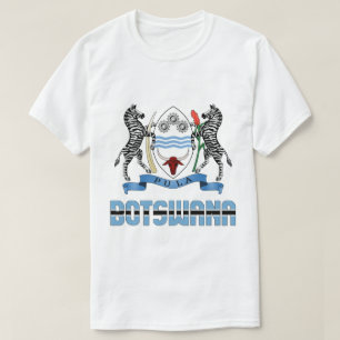 Camiseta Bandera de Botswana y Patriótico Del Escudo De Arm