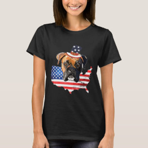 Camiseta Bandera de boxeador sonriente Bandera de perro Ban