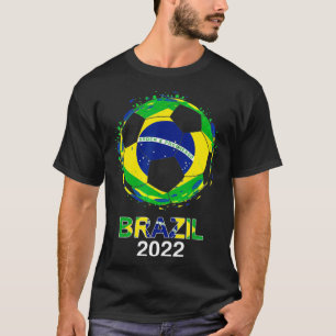 Camiseta Bandera de Brasil 2022 Equipo de fútbol brasileñ