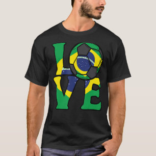 Camiseta Bandera de Brasil adora a los hombres brasileños d