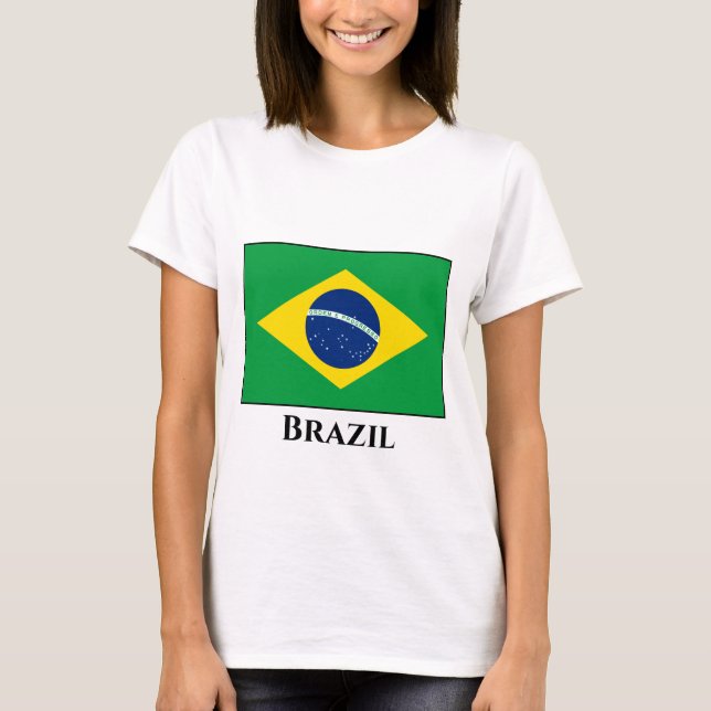 Camiseta Bandera de Brasil (brasileño) (Anverso)