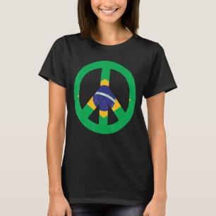 Camiseta Bandera de Brasil del Rótulo de piezas