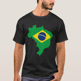 Camiseta Bandera de Brasil en el mapa
