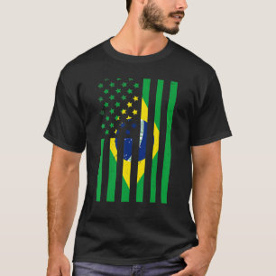 Camiseta Bandera de Brasil Estados Unidos Bandera de Estado
