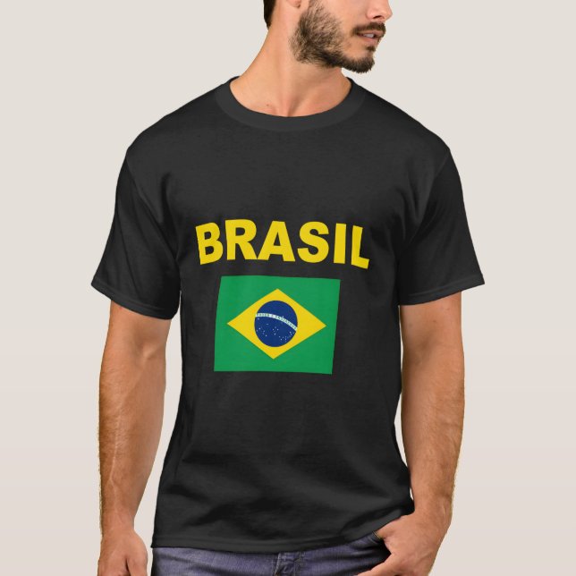 Camiseta Bandera de Brasil Guay Bandera Brasileña Hombres W (Anverso)