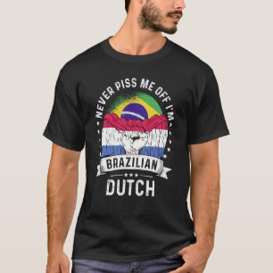 Camiseta Bandera de Brasil Holanda Grown Humor Citizen Prid