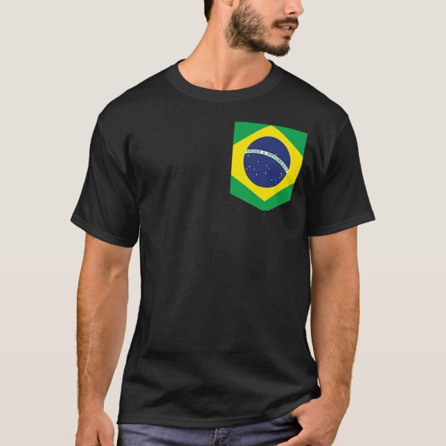 Camiseta Bandera de Brasil Hombres Brasileños Niños Niños N (Anverso)
