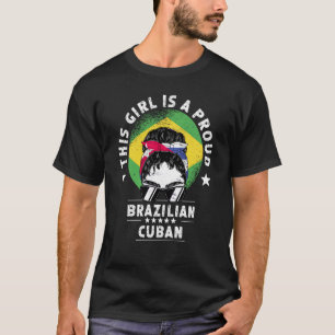 Camiseta Bandera de Brasil Orgullo de Ciudadanía Mujer Niña