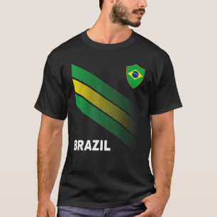 Camiseta Bandera de Brasil para fútbol hombres mujeres niño