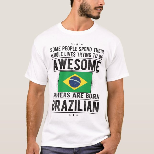 Camiseta Bandera de Brasil Patrimonio de Brasil Rodajes de  (Anverso)