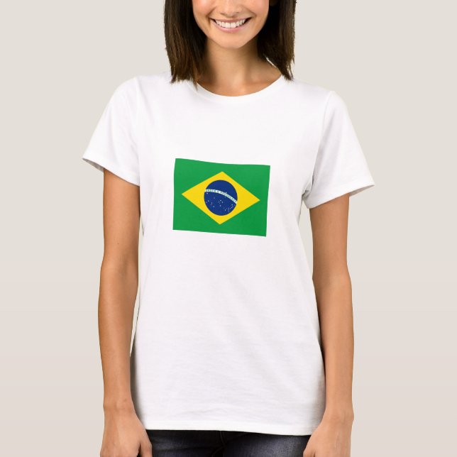 Camiseta Bandera de Brasil Patriótica (Anverso)
