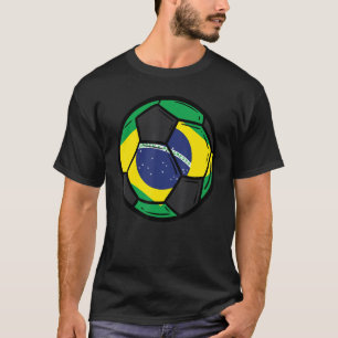 Camiseta Bandera de Brasil Pelota de Fútbol Hombres Brasile
