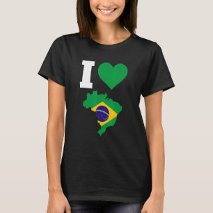 Camiseta Bandera de Brasil que amo a Brasil 1