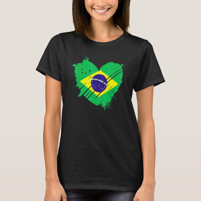 Camiseta Bandera De Brasil Que Me Encanta Es En Mi Adn Para (Anverso)