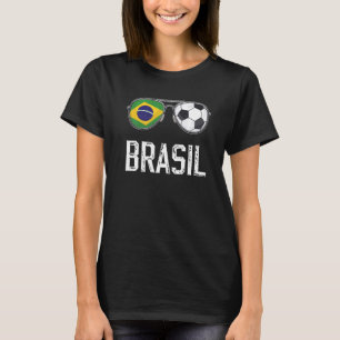 Camiseta Bandera de Brasil y fanático del partido Sunglass 