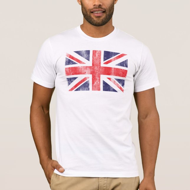 Camiseta Bandera de Británicos del vintage (Anverso)
