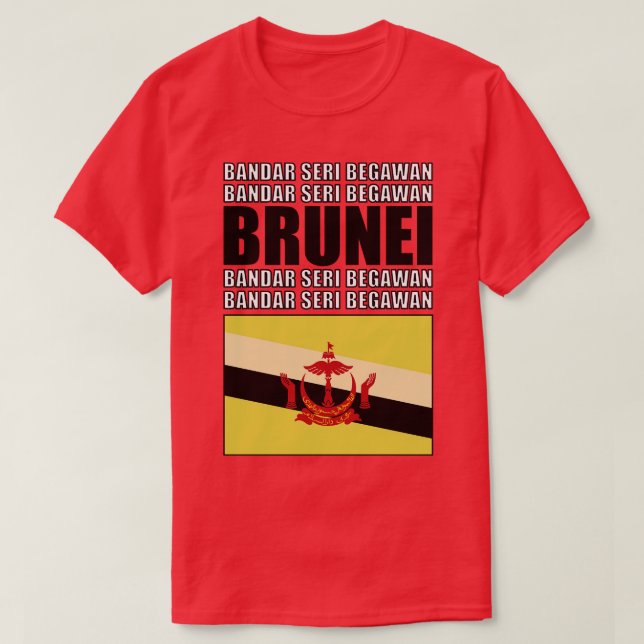 Camiseta Bandera de Brunei (Diseño del anverso)