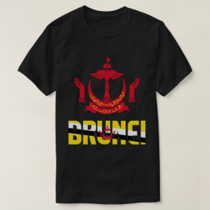 Camiseta Bandera de Brunei y Patriótico Del Escudo De Armas