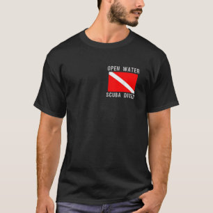 Camiseta Bandera de buceo aguas abiertas buceando por el bu