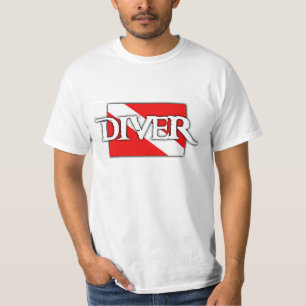 Camiseta Bandera de buceo al estilo pirata