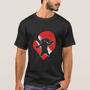 Camiseta Bandera de buceo Corazón Scuba Buceador Subacuátic