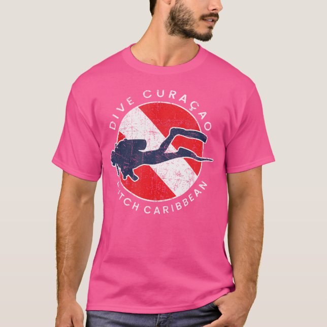 Camiseta Bandera de buceo de Curacao Scuba (Anverso)