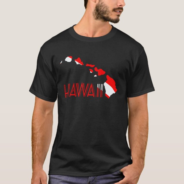 Camiseta Bandera de buceo de Hawaii (Anverso)