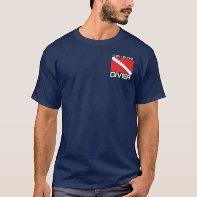 Camiseta Bandera de buceo de la costa oeste (Anverso)