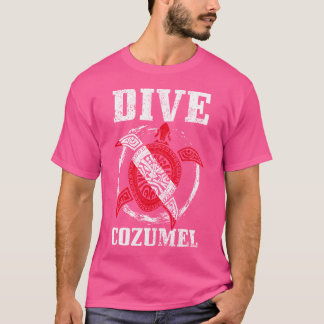 Camiseta Bandera de buceo de la tortuga marina de Cozumel M