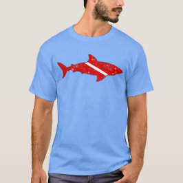 Camiseta Bandera de buceo de tiburones angustiado