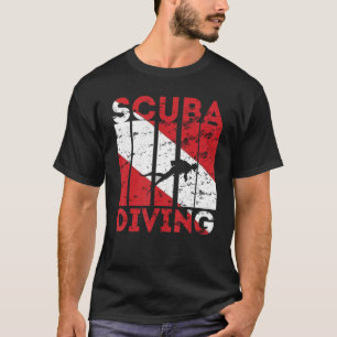 Camiseta Bandera de buceo en inmersión Buceo de buzo de esc