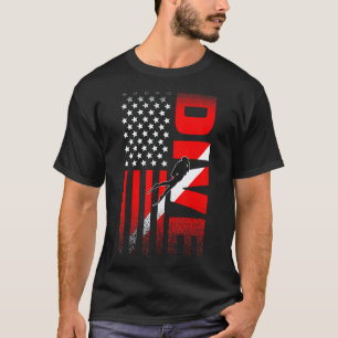 Camiseta Bandera de buceo increíble Buceo Buceador Aquaholi