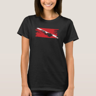 Camiseta Bandera de buceo increíble buzo de buceo submarino