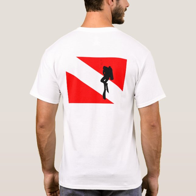 Camiseta Bandera de buceo Scuba (Reverso)