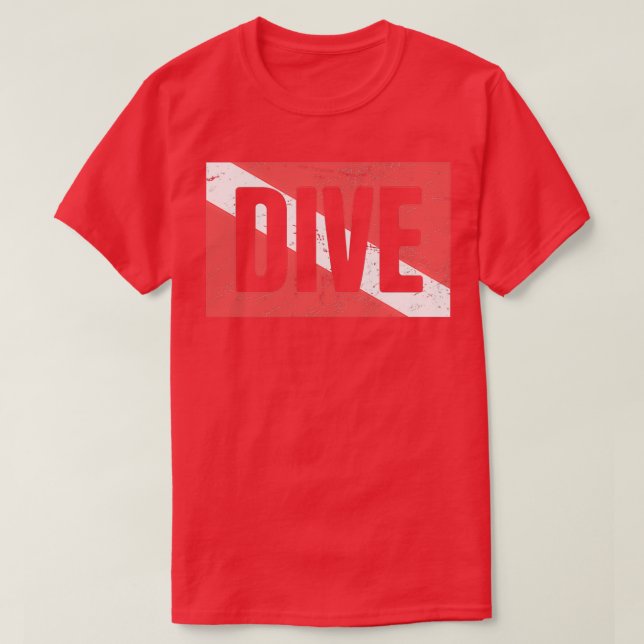 Camiseta Bandera de buceo Scuba 1 (Diseño del anverso)