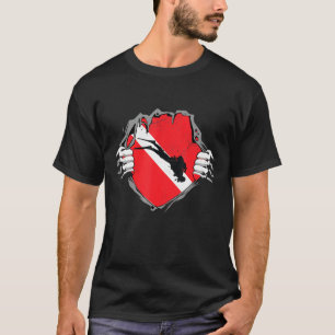 Camiseta Bandera de buceo Scuba Buceando Bandera Americana